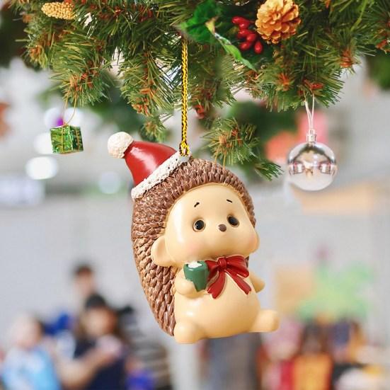 Рождественские подвесные украшения в виде животных 3D мультфильм Санта-елка Лось Медведь Собака Кошка Банни Овца Многоразовые рождественские елочные украшения Подвеска Праздничные принадлежности Подарок