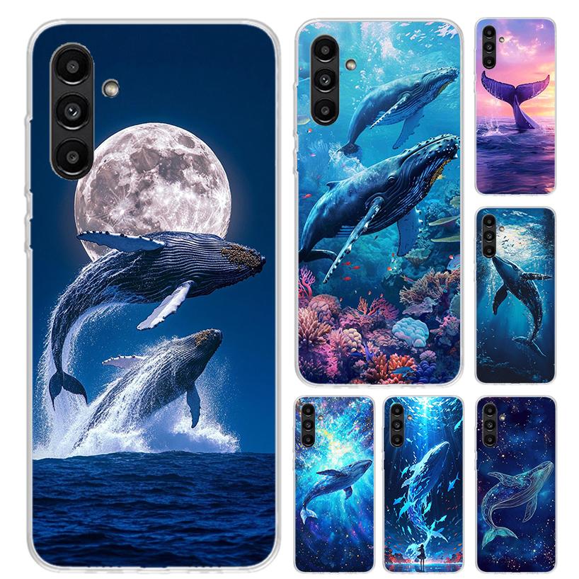 Humpback Whale Sea Giant Phone Case for Samsung Galaxy A17 A16 A37 A26 A36 A57 A56 A15 A25 A35 A55 A14 A24 A34 A54 A13 A23 A33 A