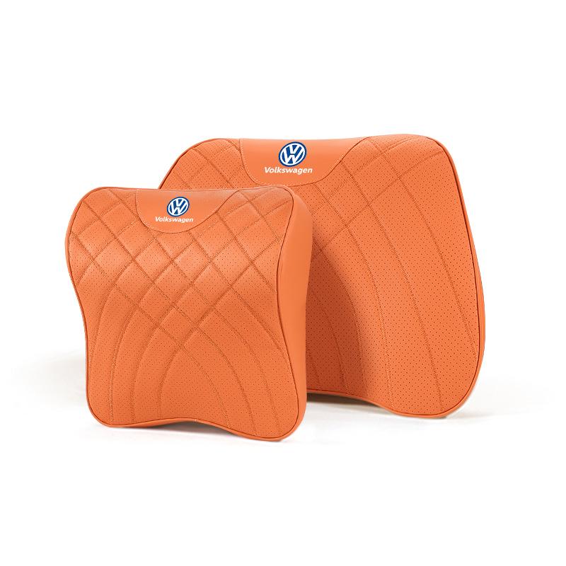Volkswagen Car Headrest & Lumbar Support Pillow for Sagitar, Lavida, Passat, Bora, Tavendor, Magotan - Neck Protection