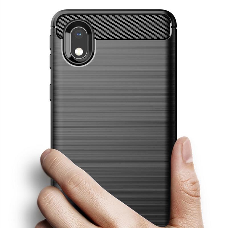 Противоударный чехол для телефона Samsung A01 Core Galaxy M01 Core Чехол из углеродного волокна для Galaxy a3 core Мягкий силиконовый чехол-бампер