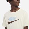 Nike Sportswear Logo Casual Short Sleeve T-Shirt Kids Tops Beige AR5252-113