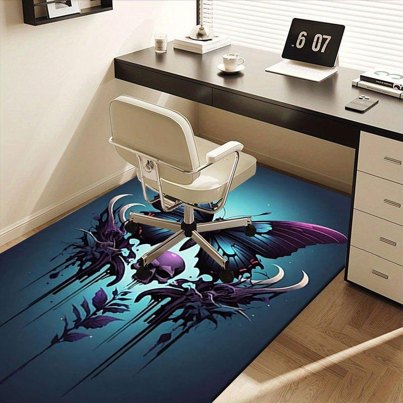 "Dark Butterfly Skull Tattoo Design Art Print"Office Mat Home Decor Office Desk Chair Carpet for office ph130