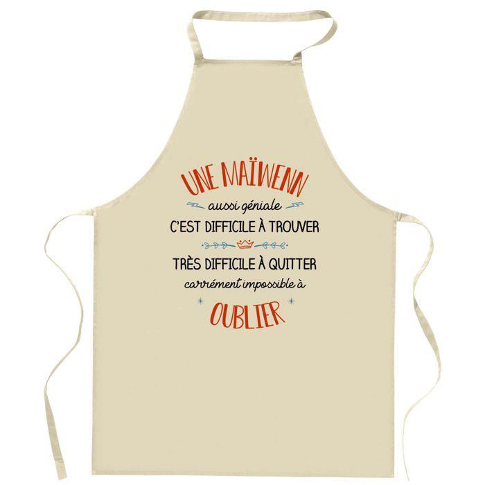 Tablier de cuisine - Planetee - Humour imprimé - Coton résistant - Fabrication France