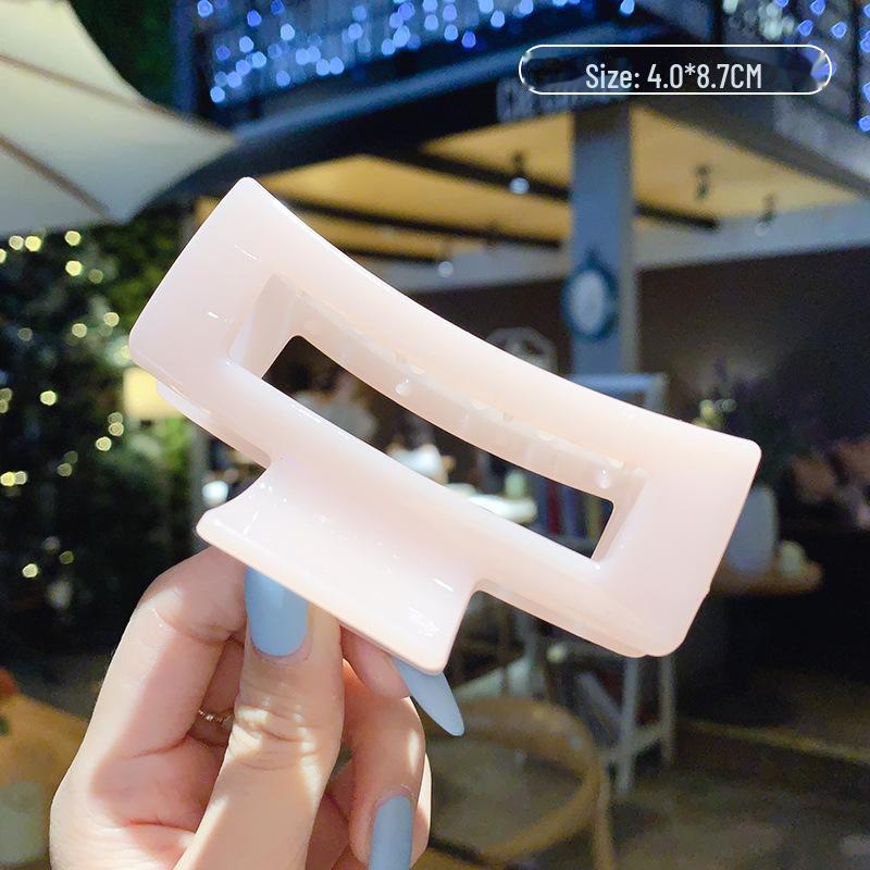 Корейская квадратная заколка для волос «Акула»: Элегантная, простая, крупная заколка для волос для женщин. Отлично подходит для придания объема головному убору на затылке.