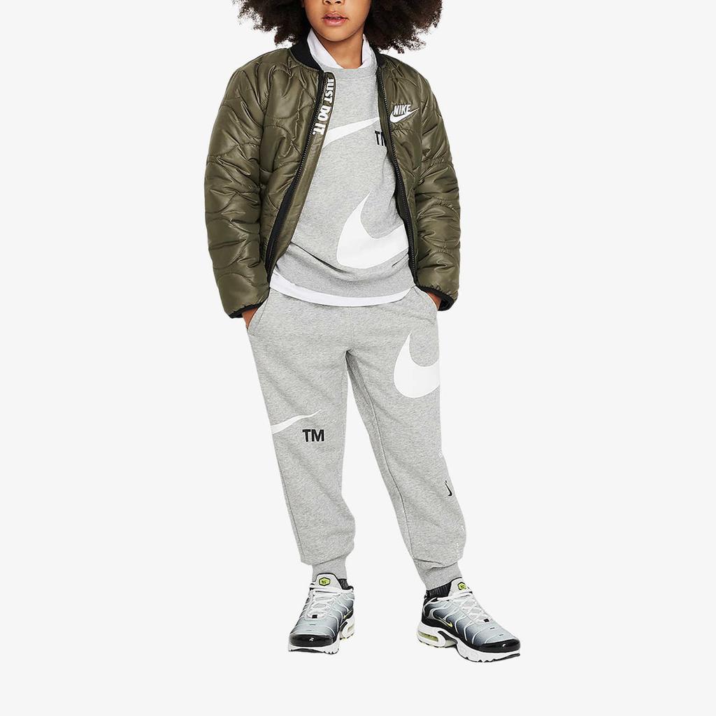 Nike Спортивные штаны Swoosh из флиса, темно-серый меланж, DO3601-063