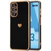 Case for Samsung Galaxy A53 5G - Silicone - Black - Shockproof - Scratch-resistant - Heart Pattern