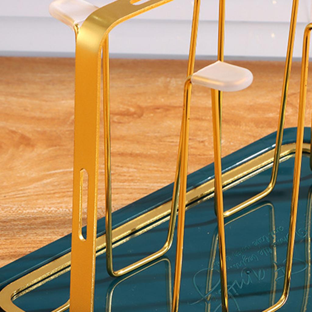 Модные Дизайны Стеклянный Держатель для Чашек с Дренажем Функциональный для Организации Дома, Кухни и Столовой