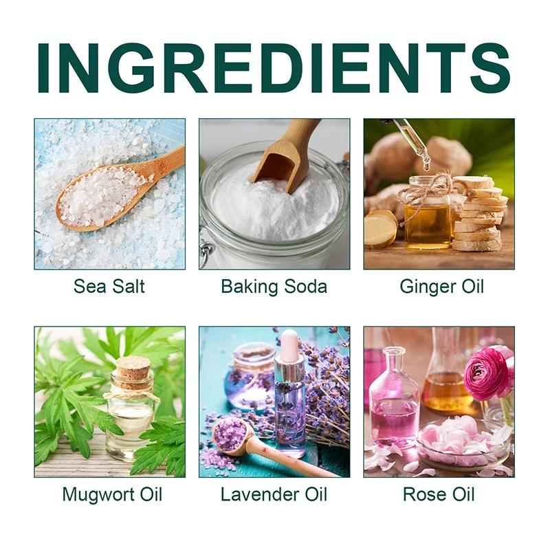 6 шт., шарики для ванн с эфирным маслом, травяные таблетки для замачивания ног, шарики для мгновенного замачивания, шарики для пота, соли для ванн, имбирь, рассеивает холод