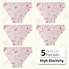 5Pcs/Lot Girl's Ice Seamless Low Waist Panties Cute Fruit Printing High Elastic Comfortable, Half A Pack Buttock Wavy Edge Underwear Briefs