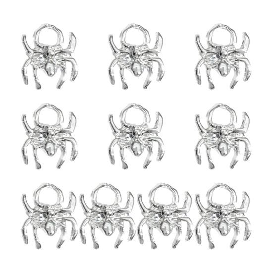 10 шт., украшение для ногтей, стразы, 3D лук, паук, череп, искусственный кристалл на металлических подвесках, креативные ювелирные украшения «сделай сам», аксессуары для чехла для телефона