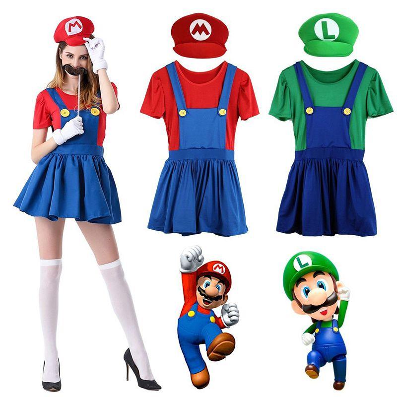 Высококачественный женский костюм Луиджи из Super Mario Bros. в модном дизайне
