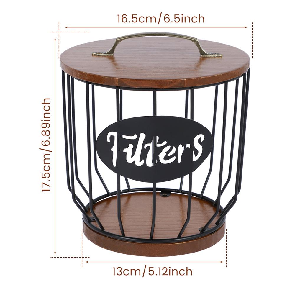 Держатель для кофейных капсул, металлический большой емкости, органайзер для кофейных капсул с деревянной крышкой для кофейной стойки, контейнер для хранения