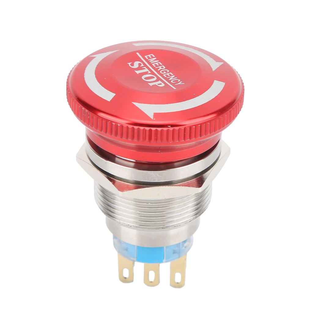 22mm Waterproof Emergency Stop Push Button Switch SelfLock Mushroom Head Button Switch(6 Pin )