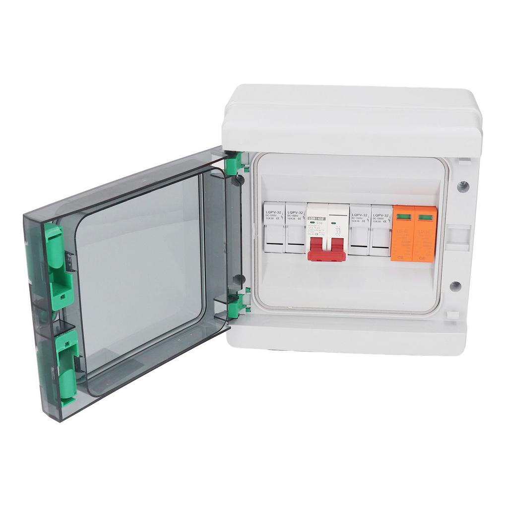 PV Combiner Box 2 String Водонепроницаемый солнечный Combiner Box с предохранителем 15A 32A Автоматический выключатель DC500V