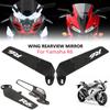 For YAMAHA YZF R6 R1 R25 R3 R125 R15 2025 Motorcycle Accessories Mirror Modified Wind Wing Adjustable Rotating Rearview Mirrors