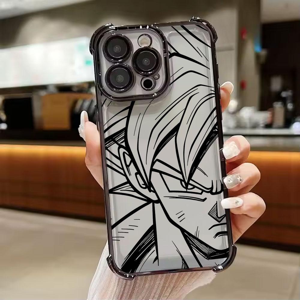 Cool Vegeta Goku Dragons Balls Art Phone Case for iPhone 11 13 15 16 17 Pro Max 14 Plus 17Air 16E 13 Pro 12 Mini 11 Clear Cover