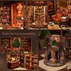 3D Wooden Puzzle QmXCyzl DIY Miniature Dollhouse Study Room Model Kit