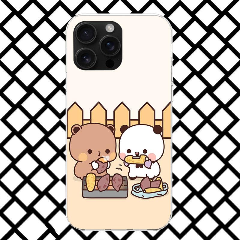 Мультяшный милый чехол Bubu Dudu для iPhone 17 Air 16 16E 15 14 Plus 13 Mini 12 11 Pro Max 7 8 + SE 2020 Мягкий чехол Fundas 17 A