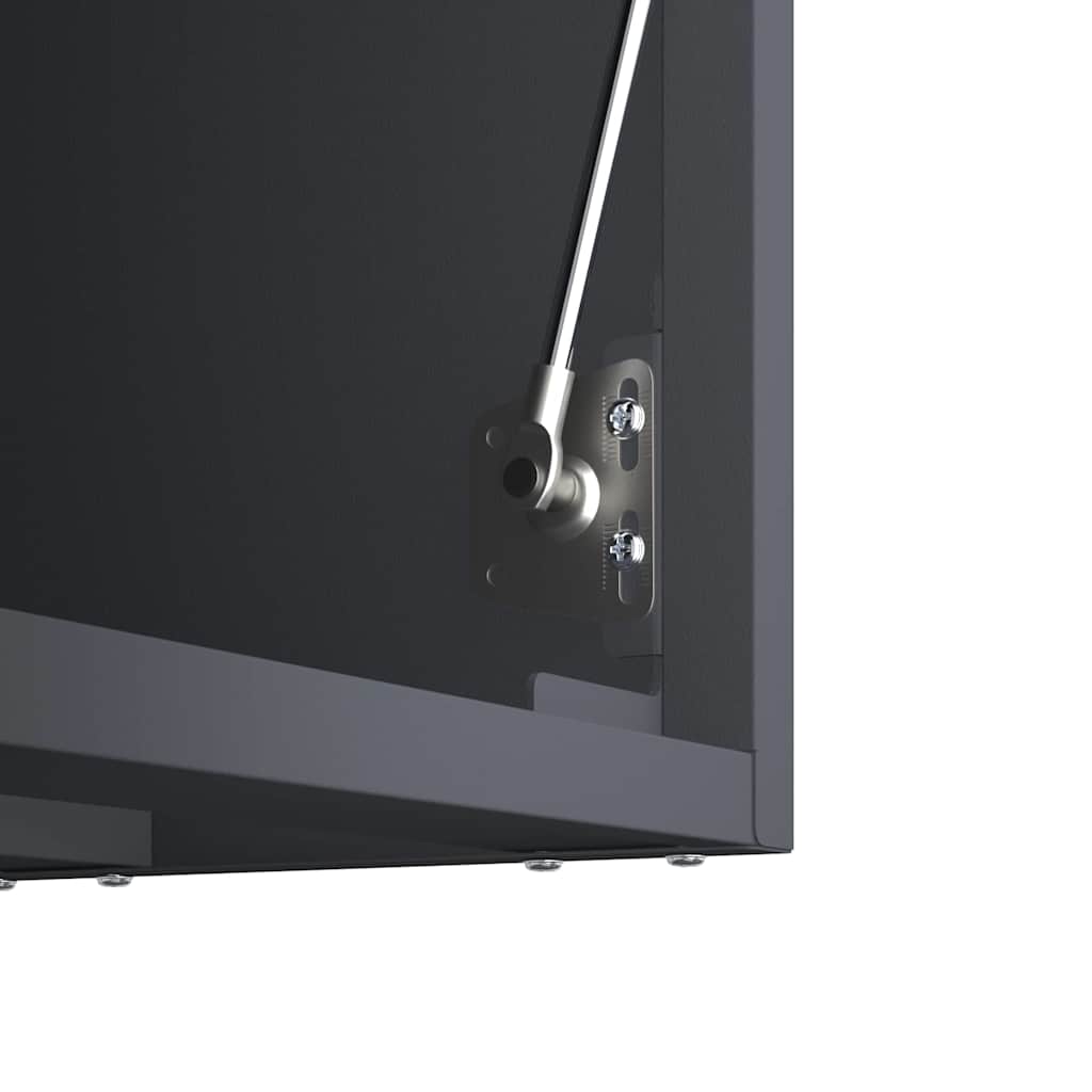 Wall Mounted Garage Cabinet with Gas Spring Door Anthracite