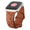 Ремешок с цветочной гравировкой для Apple Watch Band 40 мм, 44 мм, 41 мм, 49 мм, 45 мм, 38 мм, 42 мм, силиконовый браслет iwatch series 9 7 se 6 8 ultra 2