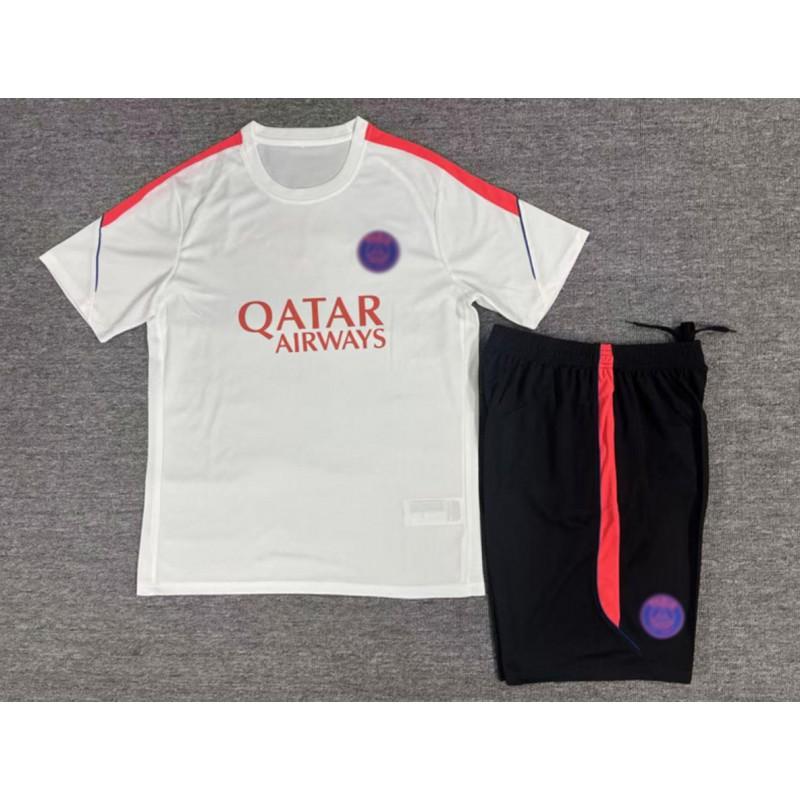 Paris Football Training Jersey Men Kids Short Sleeve Cotton Modal Sportswear
