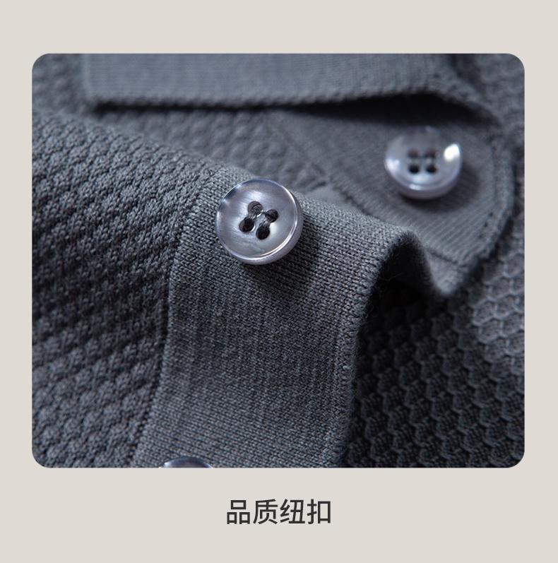 Summer Men's Business and Leisure Lapel Knit Sweater