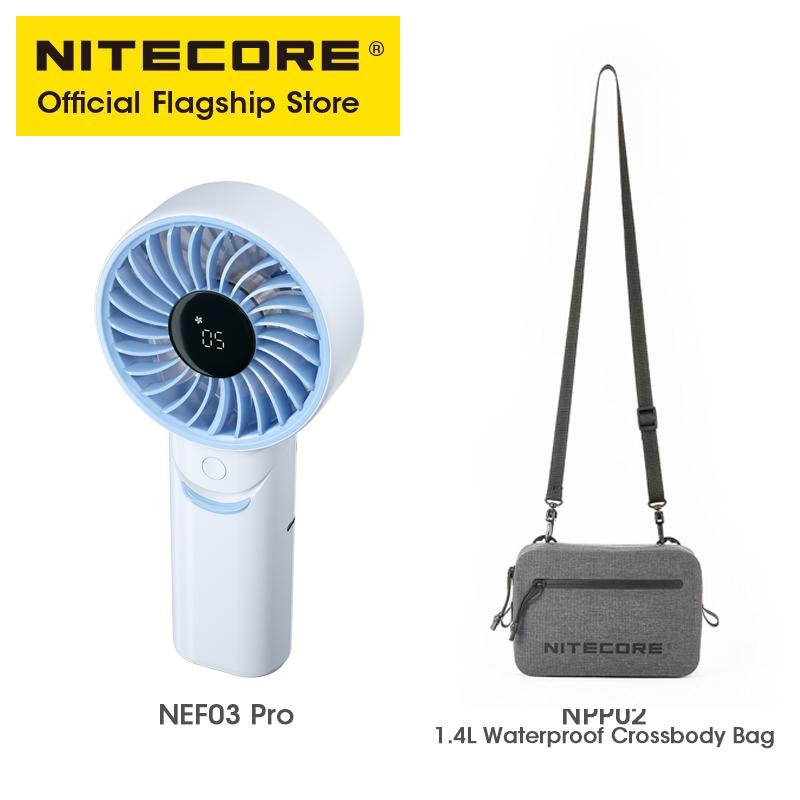 NITECORE NEF03 Pro Camping Fan Foldable Handheld Fan USB-C Rechargeable Commuting Fan For Summer Outdoor Trekking Picnics Hiking