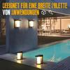 Lampes solaires d'extérieur - NETTLIFE - 1 applique LED - Noir - Détecteur de mouvement - 3000K