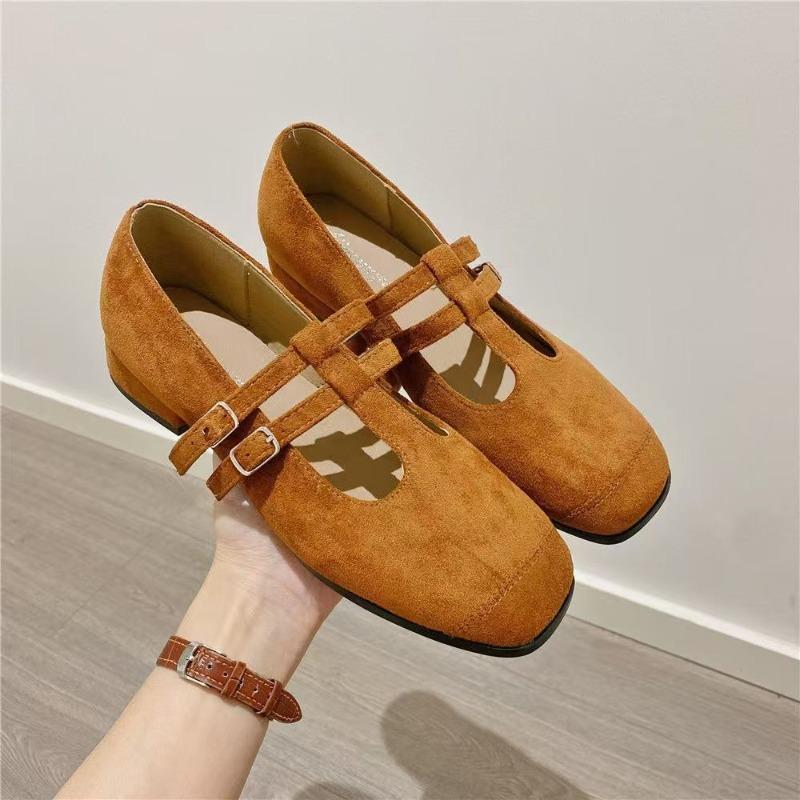 Flat Mary Jane Single Shoes 2025 Spring and Autumn New Retro Women's Shoes Jane Shoes Gentle Leopard Print Shallow Mouth