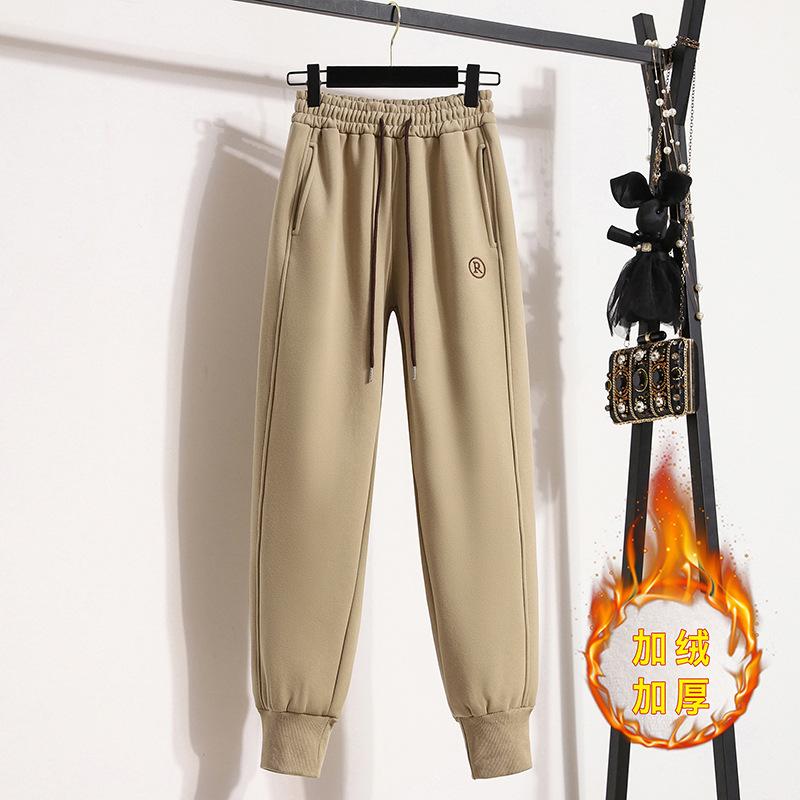 Зимние спортивные штаны Harlan Bunched Feet и флис с вышивкой из плотной ткани