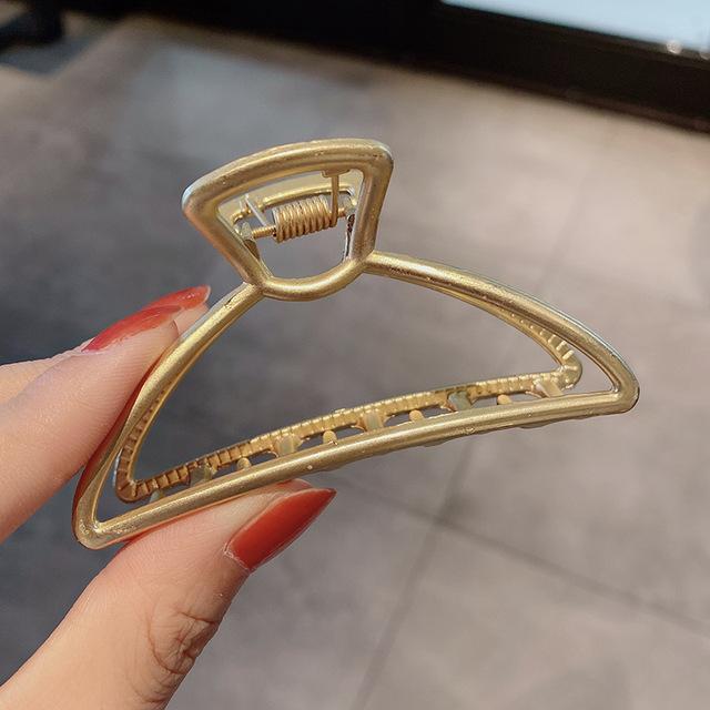 Women Elegant Gold Silver Hollow Geometric Metal Hair Claw Hairpin Headband Crab Hair Clips Hair Accessories
