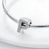 Original A-Z Alphabet Charms Bead 925 Silver 26 Letters CZ Zircon Heart Love Charm Fit Bracelet Bangle Jewelry Making