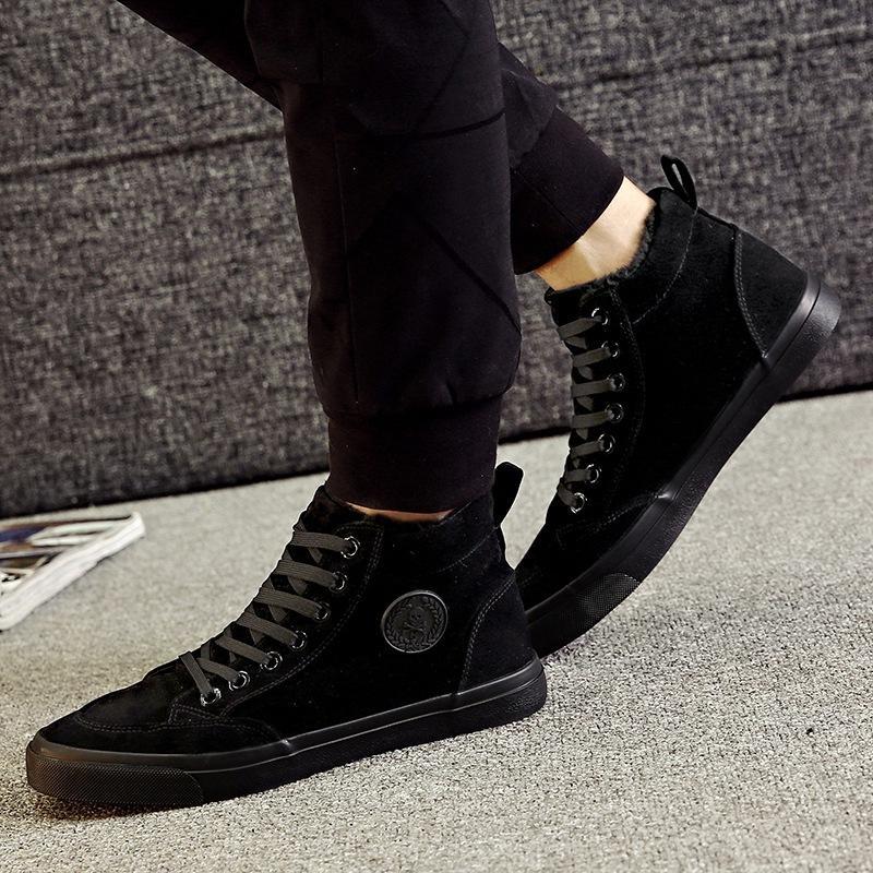 Мужские ботинки зимние модные высокие хлопковые туфли плюшевые сохраняющие тепло брендовые мужские зимние ботинки обувь новинка 2024 года горячие продажи