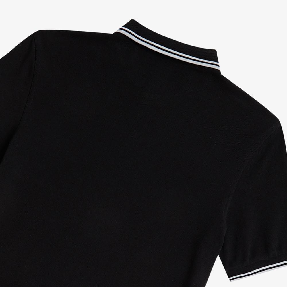 Fred Perry [M3600] Рубашка Fred Perry с двумя полосками - Черно-белая M3600-350