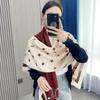 Spring/Summer Fashion Letter Print Square Scarf: Soft, Comfortable Neck Warmer & Stylish Travel Shawl