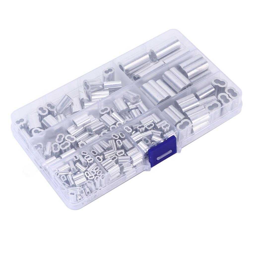 250 шт./набор алюминиевых кабельных наконечников 8 отверстий двухствольные обжимные петли-гильзы для троса для RV