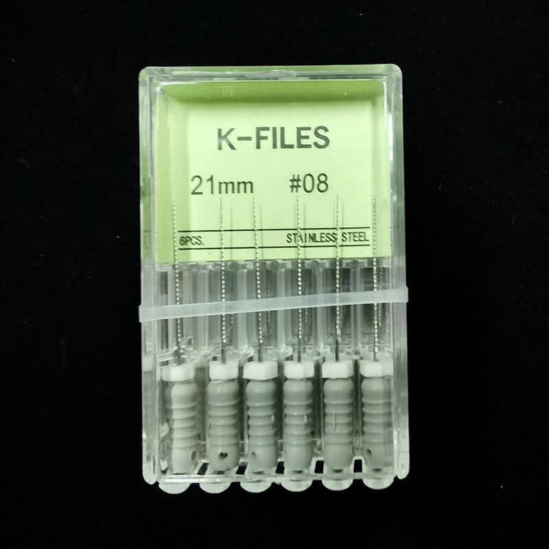 5 коробок стоматологических инструментов, эндодонтические инструменты для корневых каналов, H-файл, 21 мм, K, 21 мм, эндодонтические инструменты из нержавеющей стали, стоматологическая стоматология, одонтология