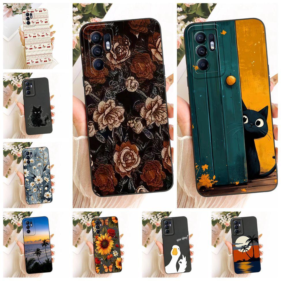 Чехол для Oppo Reno6 4G Милый Модный Мультяшный Забавный Расписной Силиконовый Чехол для Телефона Для Oppo Reno 6 4G CPH2235 Обложка