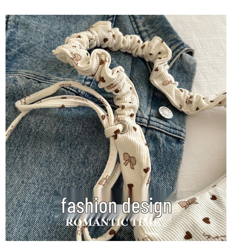 Corduroy Polka Dot Ruffle Crossbody Bag - Autumn/Winter 2025 Collection