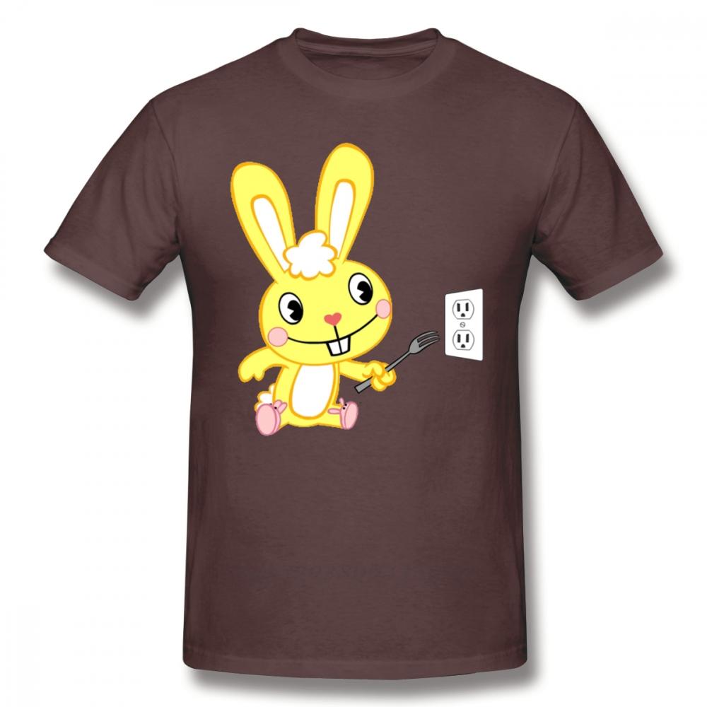 Футболка Happy Tree Friends Футболка Happy Tree Friends Кадлс Мультяшный Принт Хлопок Короткий Рукав Футболка Оверсайз Веселая Футболка
