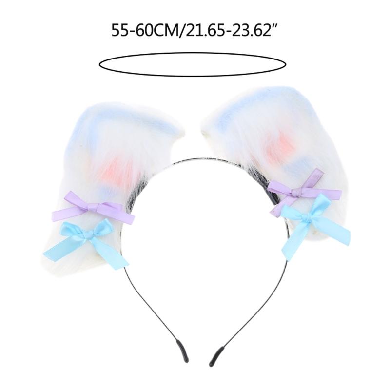 Cosplay Headpiece Beast Wolf Hair Hoop Cartoon Kitten Hair Styling for Halloween Headband Cartoon Kitten Animal Carnivals