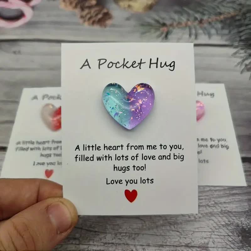 Милые сердечки в кармане, украшенные карманы в объятиях с поощрительной открыткой, особый день рождения, свадьба, вечеринка, День святого Валентина