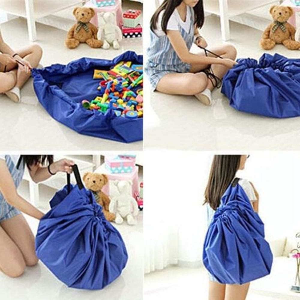 Samkos Toy Storage Большой диаметр складной детский ящик для хранения игрушек Легко моется Сумка для хранения принадлежностей, детский игровой коврик, вместимость, 150 см, сумка, вверх, (Свет