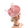 New hot-selling European and American exaggerated top hat party dance Christmas headgear velvet dress hair accessories head flower