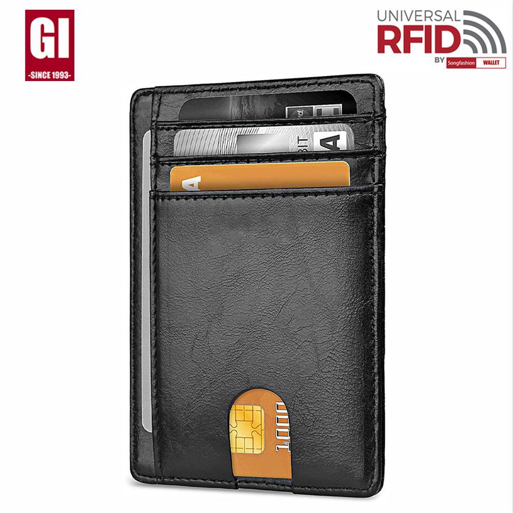 Мужская сумка для карт RFID с защитой от кражи, кардхолдер, чехол для карт мужской, с отверстием для AirTag