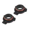 X AUTOHAUX 9012 HIR2 LED Headlight Adapter Base Bulb Socket Retainer Holder Universal Car Black 2pcs