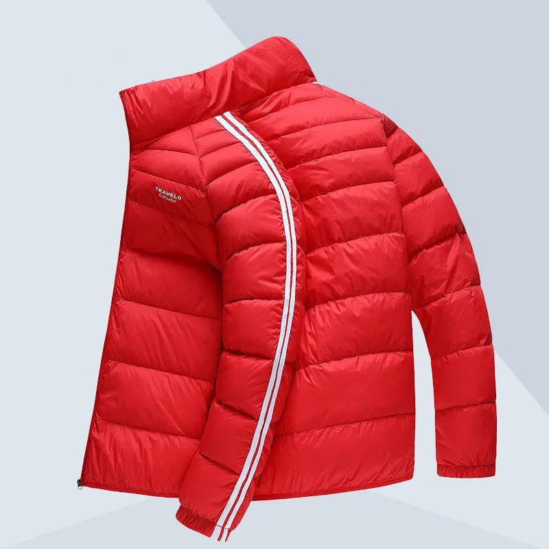 Men's Down Coat Winter Thick Warm Jacket Quality White Duck Down Filled Bubble Down Jacket Casual Slim Coat