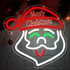 Christmas Santa Claus Neon Signs for Wall Decor Christmas Led Light Up Sign for Christmas Party Christmas Stanta Claus Decor