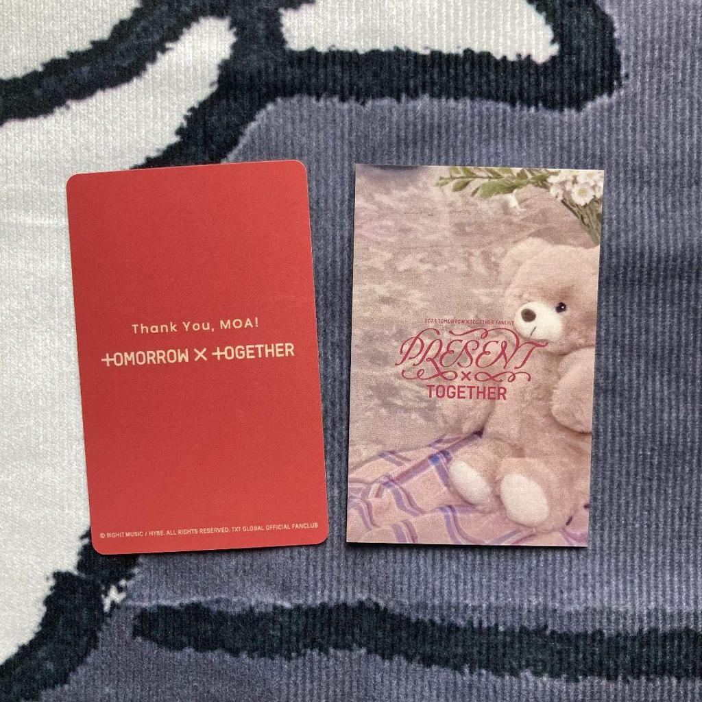 [USED] TXT MOAZONE FC Bonus Performance Fan Live Taehyung 2 Trading Cards