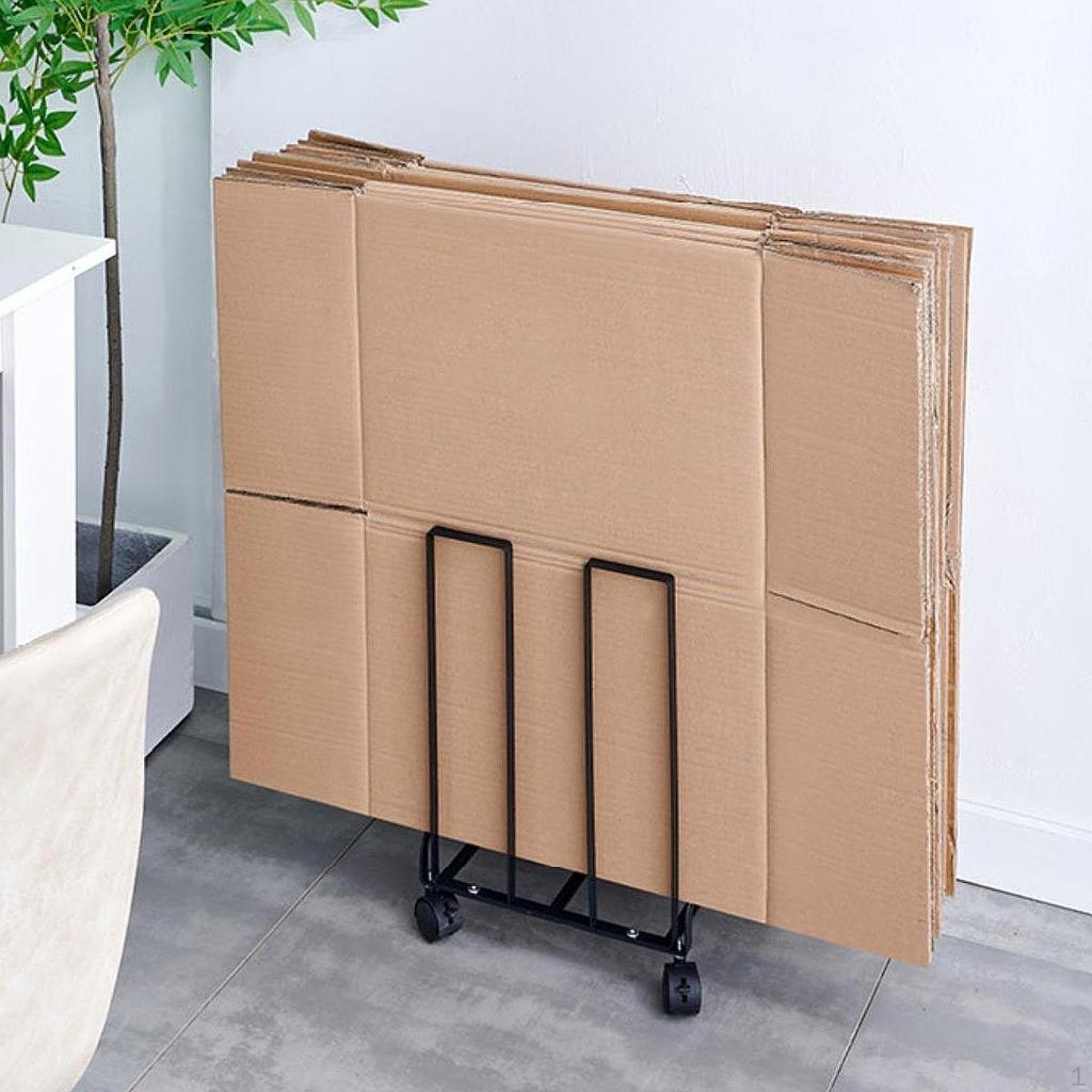 Тележка для хранения картона с колесами 31 см x 26 см x 43,5 см Многоцелевая мобильная картонная стойка с металлическим каркасом